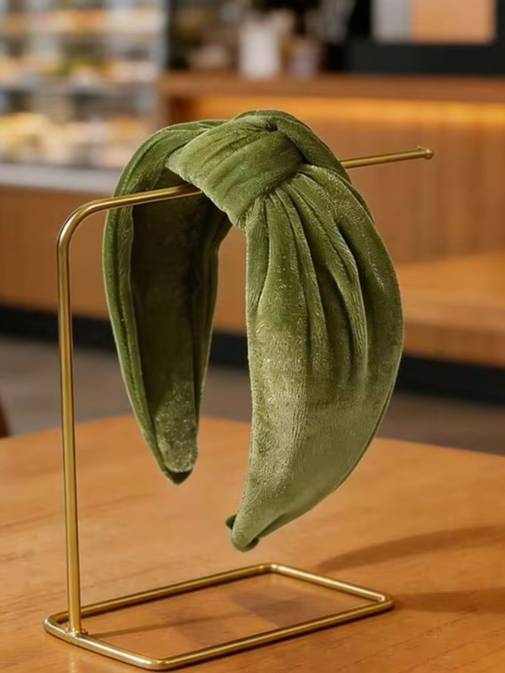 Buy now! Green velvet knot headband